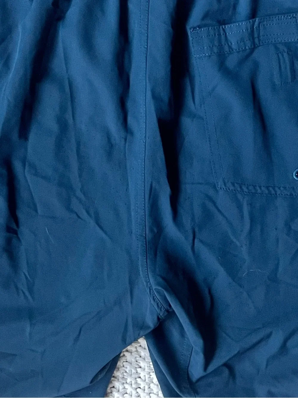 Vuori Kore Athletic Shorts Blue Dot Textured Waistband Drawstring Size XXL